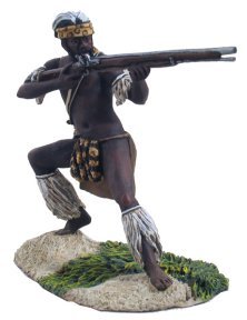 Zulu Warrior Firing Flintlock Musket