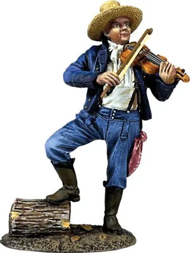 “Fiddlin’ Away the Time” Man with Fiddle, 1795-1825