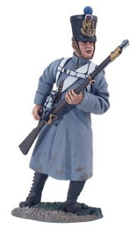 French Line Infantry Fusilier in Greatcoat Reaching for Cartridge #1