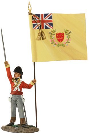 British 44th Foot Regiment Battalion Company Ensign with Regimental Colours