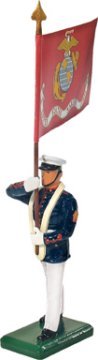 United States Marine Corps Standard Bearer, USMC Flag, Summer Dress