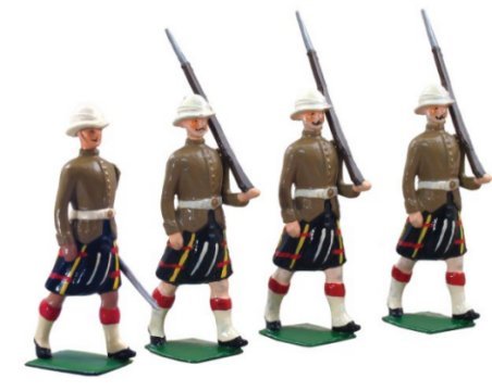 Queen's Own Cameron Highlanders Marching in Active Service Order