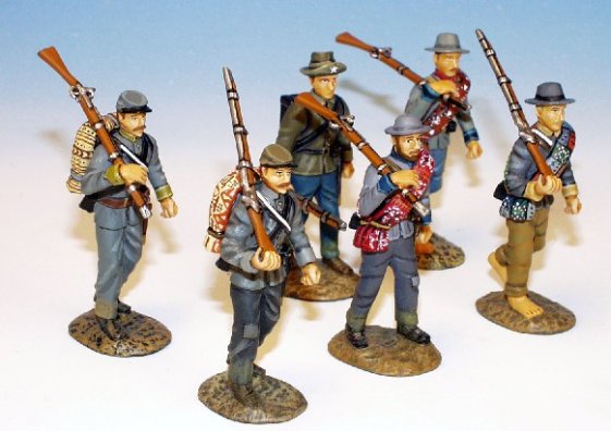 6 CSA Infantry Marching Set #2