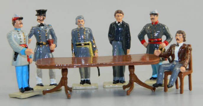 American Civil War Soldiers Around Table