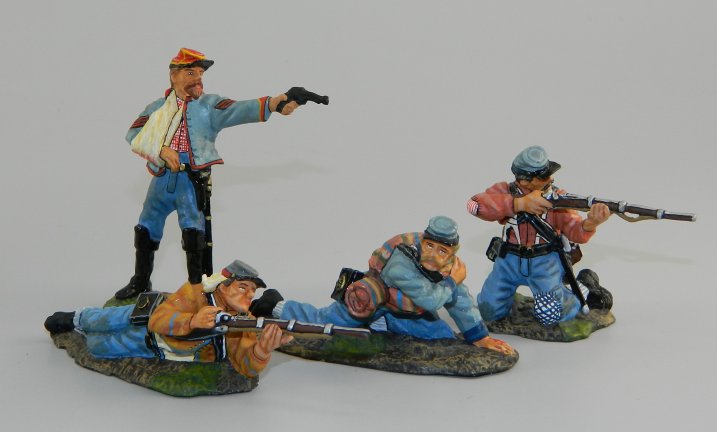 "Steady Boys" Confederates Firing & Wounded