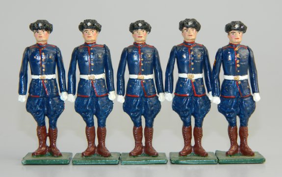 Dismounted Peking Legation Guard Marines in Dress Blue & Fur Caps