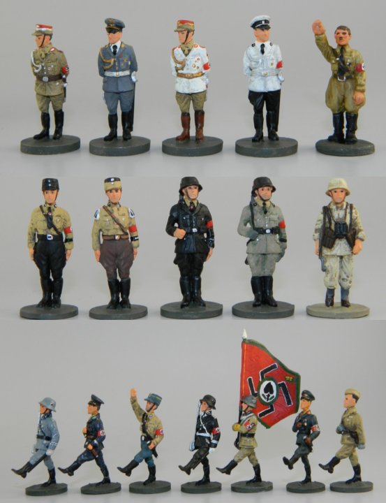 German Axis Figures - Hitler, Waffen SS, Afrika Korps, Luftwaffe - 22mm