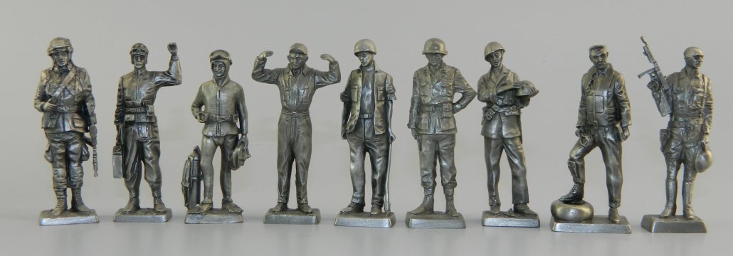 1940s WWII Pewter Soldiers