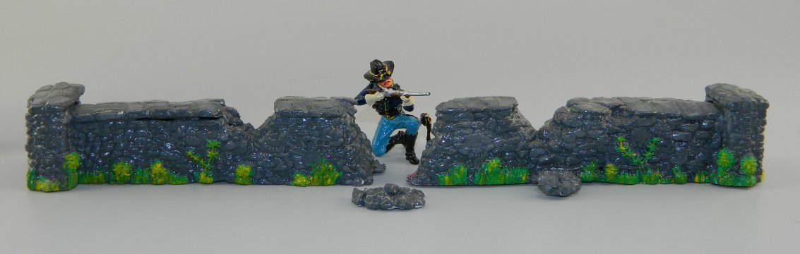 Stone Walls with Kneeling Firing Soldier