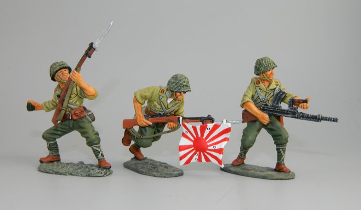 Japanese Flagbearer & 2 Attackers - Iwo Jima