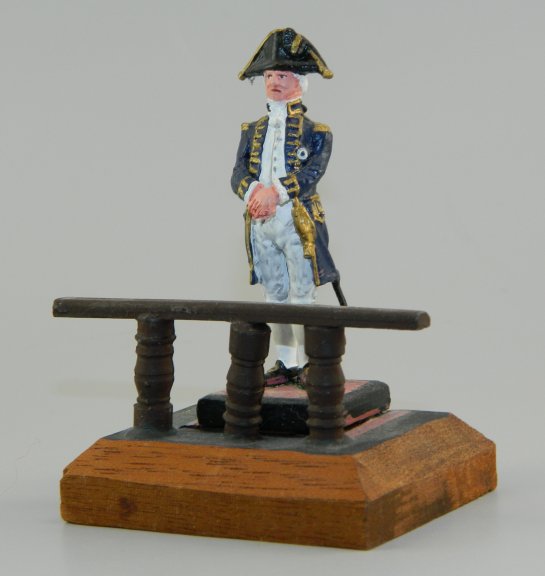 Royal Navy Lieutenant with "Bullfrog Horn" 1763