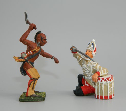 Drummer Being Attacked by Woodland Indian