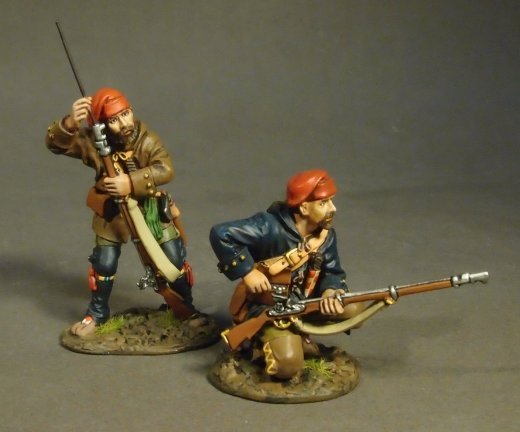 Two Militia Skirmishing, French Militia, Quebec Brigade