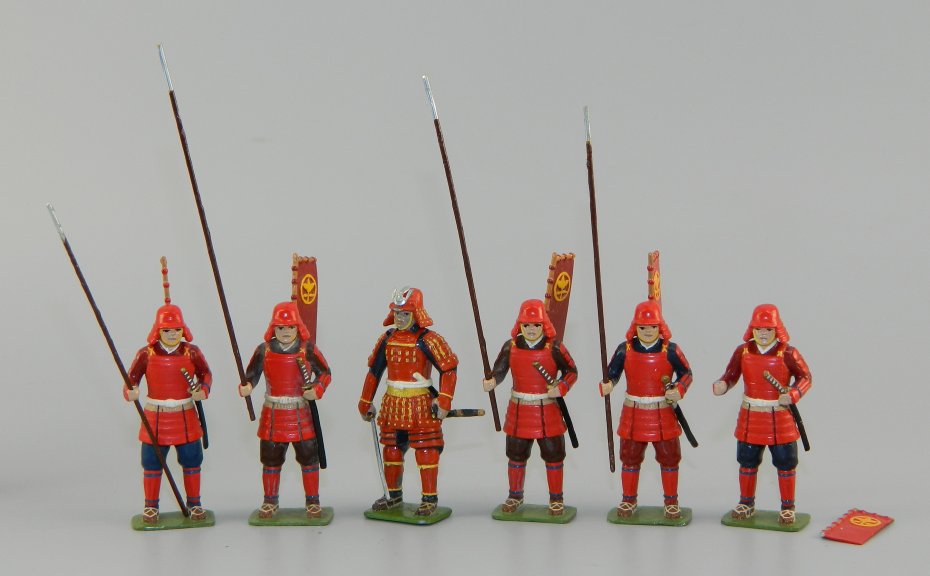 Ii Clan - At Attention - Samurai & 5 Ashigaru