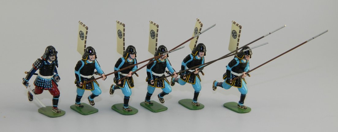 Tokugawa Clan Charging - 1 Samurai & 5 Ashigaru