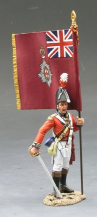 Coldstream Guards Officer with Regimental Colour