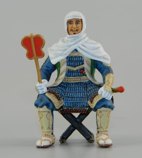 Uesugi Kenshin Terutora Seated on Camp Stool