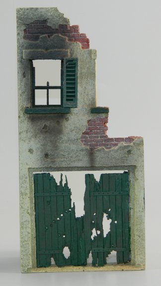 French Ruined House Facade Section