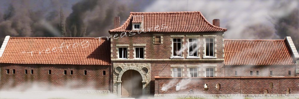 Hougoumont on Fire - 10" x 30" Backdrop