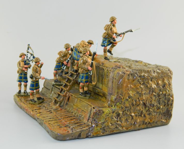 "Over the Top" - Gordon Highlanders WWI Trench Scene