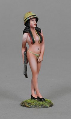 Tommy Gun Girl "Tina" with Black Hair