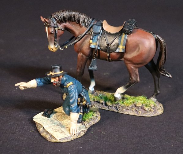 Officer with Map of Virginia, Cavalry Corps