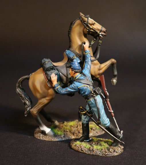 Dismounted Trooper with Horse, Union Cavalry