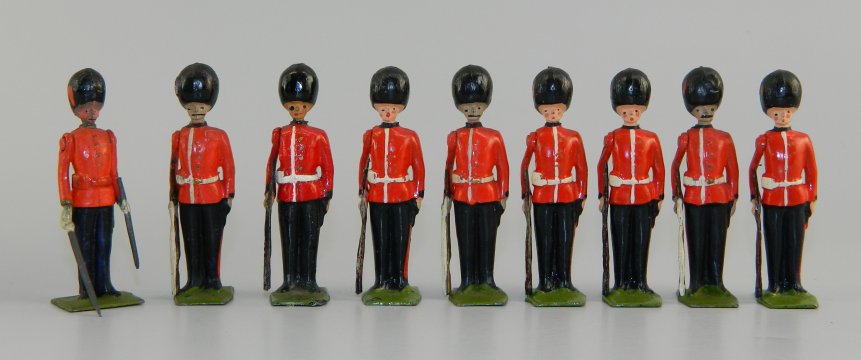 Coldstream Guards At Attention w/Officer