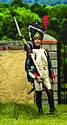 French Imperial Guard Standing Cradling Musket