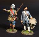 Officer & Drummer, Virginia Militia