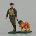 WWI Marine Handler & Marine Bulldog Mascot "Chesty"