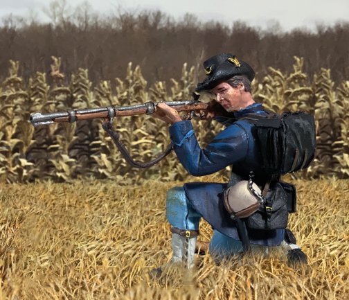 Union Iron Brigade in Gaiters Kneeling Firing, No.2