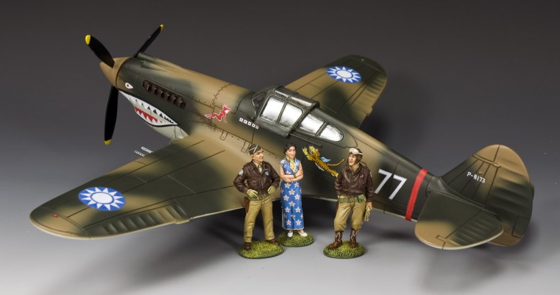 Flying Tigers P40 Airplane|WWII Scale Model Miniature|AF045|King